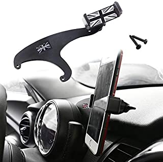 GTinthebox Smartphone Cell Phone Cup Mount Holder with Cradle Rotatable Clip (Black & Gray Union Jack Flag Style, 3.5-5.5 Inch Phone) for Mini Cooper F54 F55 F56 F57, 1 Pack