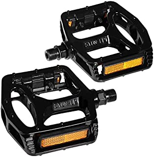 Feiger Mountain Bike Pedals, 1 Pair Road Bike Pedals Universal 9/16-inch Lightweight Non-Slip Aluminum Platform Pedal Ultra Sealed Bearing for Road Mountain BMX MTB Bicycle