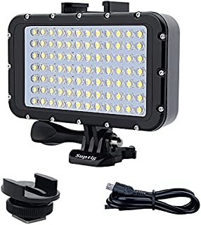 Suptig Underwater Lights Dive Light 84 LED High Power Dimmable Waterproof LED Video Light Waterproof 164ft(50m) for Gopro Canon Nikon Pentax Panasonic Sony Samsung SLR Cameras