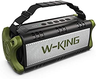 50W(70W Peak) Bluetooth Speakers Built-in 8000mAh Battery Power Bank, W-KING Wireless Outdoor Portable Waterproof TWS, DSP, NFC Speaker, Powerful Rich Bass Loud Stereo Sound (Previous Version)