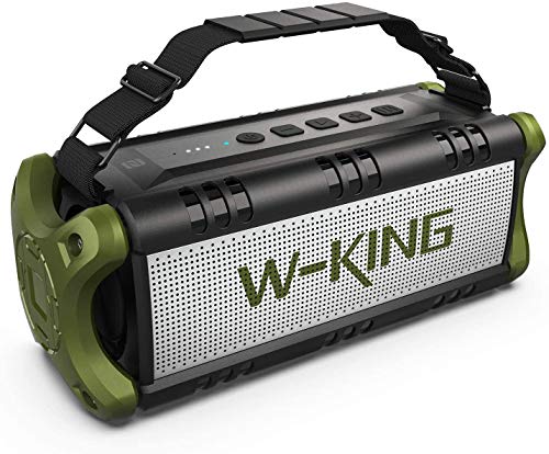 50W(70W Peak) Bluetooth Speakers Built-in 8000mAh Battery Power Bank, W-KING Wireless Outdoor Portable Waterproof TWS, DSP, NFC Speaker, Powerful Rich Bass Loud Stereo Sound (Previous Version)