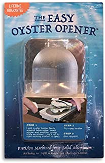 The EZ-OYSTER Easy Oyster Opener Shucking Tool  Solid Aluminum Construction; Dishwasher Safe