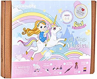 jackinthebox Unicorn Gifts for Girls | 6-in-1 Premium Craft Kit | Arts and Crafts for Girls Aged 5 6 7 8 9 10 Years