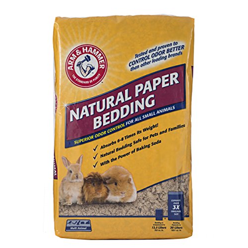 Arm & Hammer Natural Paper Bedding for Guinea Pigs, Hamsters, Rabbits & All Small Animals, 30 Liters