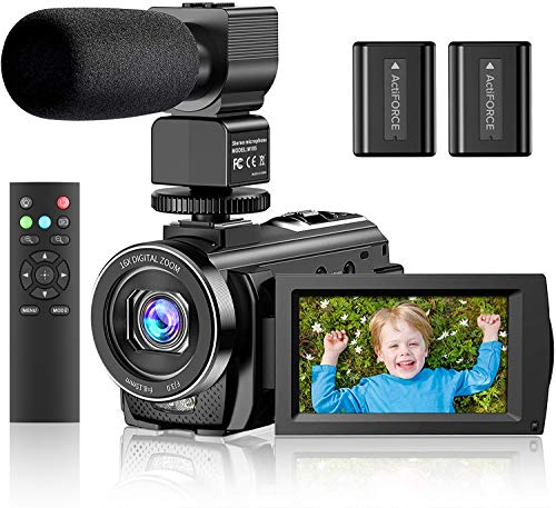 Video Camera Camcorder YouTube Vlogging Camera FHD 1080P 30FPS 24MP 16X Digital Zoom 3