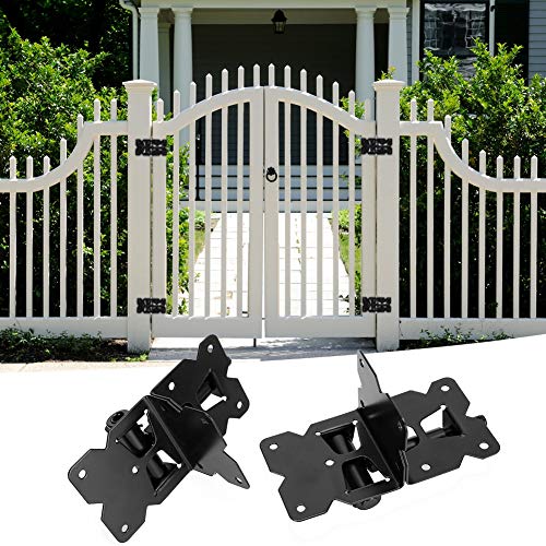 Gate Hinge, Durable 2Pcs Stainless Steel Door Hinge, Fence Gate Accessories, Easy to Install Garden Door Professional for Fence Door