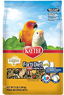 Kaytee Forti-Diet Pro Health Egg-Cite! Conure & Lovebird Food, 3-Lb Bag