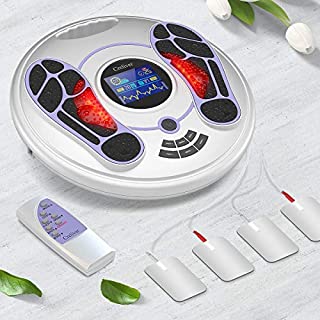 CRELIVER Foot Nerve Circulation Stimulator, Medic Foot Massager with EMS & TENS Unit for Pain Relief and Muscle Soreness,Such as Feet Calf Ankle Legs Hips Back Shoulder Waist etc