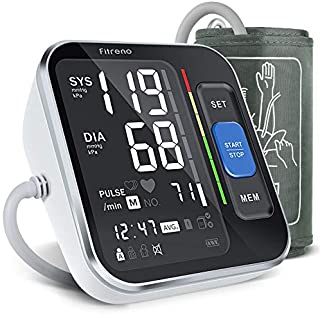 Blood Pressure Monitor Upper Arm, [2021 New] Fitreno Blood Pressure Cuff 8.7-15.7 Monitor with Backlight Display & HR Detection, Digital BP Machine with Carrying Case for Adult & Pregnancy