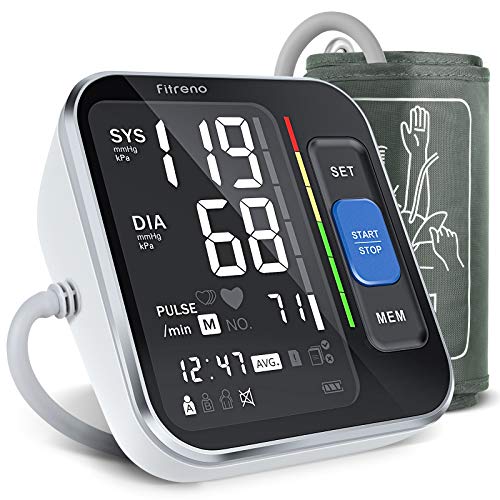 Blood Pressure Monitor Upper Arm, [2021 New] Fitreno Blood Pressure Cuff 8.7-15.7 Monitor with Backlight Display & HR Detection, Digital BP Machine with Carrying Case for Adult & Pregnancy