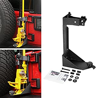 AUXMART High Lift Jack Mount Rear HIGH Lift Jack Mount for 2007-2017 Jeep Wrangler JK Off-Road