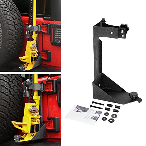 AUXMART High Lift Jack Mount Rear HIGH Lift Jack Mount for 2007-2017 Jeep Wrangler JK Off-Road