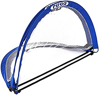 PUGG 4 Foot Pop Up Soccer Goal - Portable Training Futsal Football Net - The Original Pickup Game Goal (Two Goals & Bag)