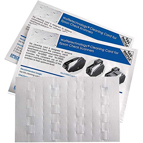 Waffletechnology Cleaning Card for Epson CaptureOne Check Scanner (15 Cards)