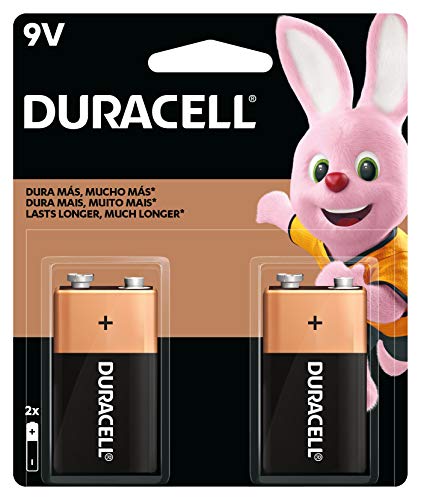 Duracell - CopperTop 9V Alkaline Batteries - long lasting, all-purpose 9 Volt battery for household and business - 2 count