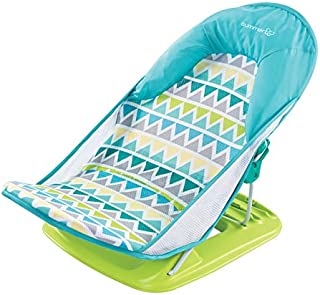 Summer Deluxe Baby Bather (Triangle Stripes)  Bath Support for Use in the Sink or Bathtub  Includes 3 Reclining Positions