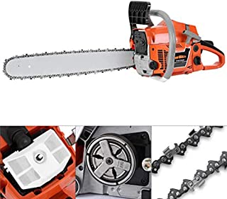 52cc Gas Chainsaws, 2700w Gasoline Chainsaw Chain Saw Powered Handheld Cordless Petrol Gasoline Chain Saw with Aluminum Crankcase New