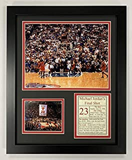 Legends Never Die Michael Jordan- Final Shot - 1998 NBA Finals Collectible | Framed Photo Collage Decor - 12