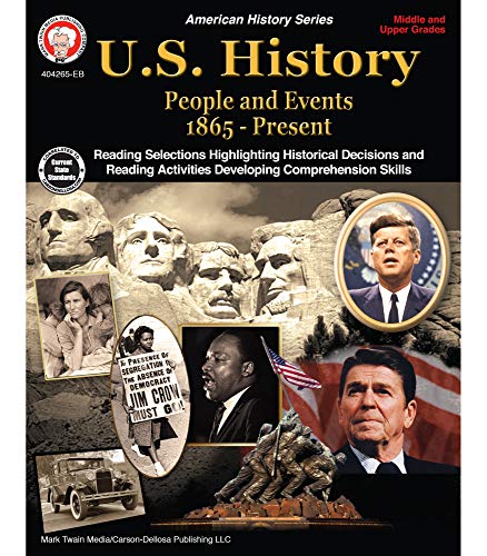 Mark Twain Media | US History 1865Present Resource Workbook | 6th12 Grade, 96pgs (American History)