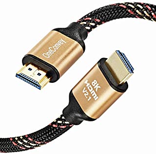 OneConvey 8K HDMI Cable (HDMI 2.1) 6.5 Feet -Ultra High Speed HDMI Cable 48Gbps Optimal Viewing for Apple TV and Apple TV 4K Xbox PS4 4K Dolby Vision HDR10 Ethernet/ARC Dolby Atmos