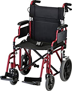 NOVA Lightweight Transport Chair with Locking Hand Brakes, 12