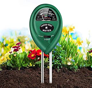 PentaBeauty Soil pH Meter, 3-in-1 Soil Tester with Moisture, Light and PH Soil Test Kit for Garden, Farm, Lawn, Indoor & Outdoor, Soil Moisture Meter