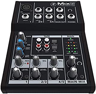 Mackie Mix Series, 5-Channel Compact Mixer with Studio-Level Audio Quality (Mix5)