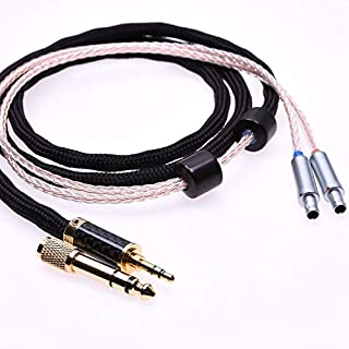 Black 16 Cores 5N Pcocc For SENNHEISER HD800 HD800S Headphone Upgrade Cable Extension cord (1.2meter(4feet), Hybrid cable)