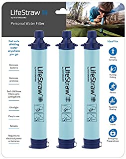 LifeStraw Personal Water Filter, 3 Piece