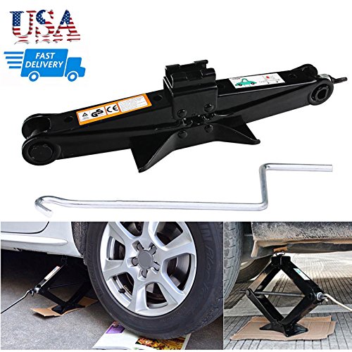 DICN Scissor Jack with Crank Handle Car Tire Repair Kit Emergency for Toyota Camry Corolla Prius Vios - 2 Ton/ 4.2-15 Inch