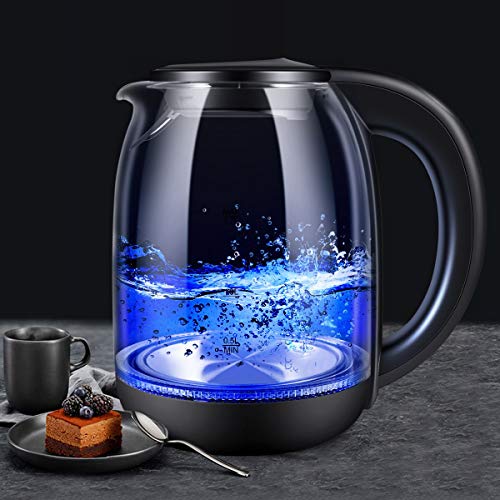 Electric Kettle, Glass Tea Kettle & Water Boiler Variable Temperature Control Tea Heater with LED Indicator Light,Keep Warm 1.7 L Tea Kettle