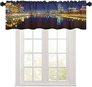 Window valances, Looking Down The Yarra River on a Beautiful Night in Melbourne Water Reflection, 42