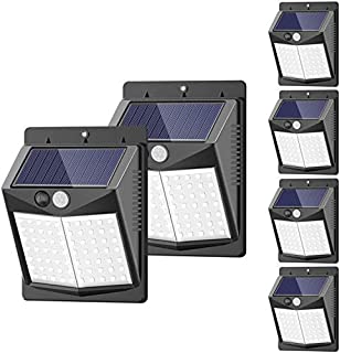 Solar Lights Outdoor, [6 Pack/3 Modes/50LED] SEZAC Motion Sensor Security Lights Solar Security Lights IP 65 Wireless Waterproof Outdoor Lights for Garden Patio Yard Deck Garage Fence Pool