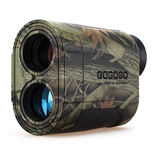 Gogogo Sport Vpro 6X Hunting Laser Rangefinder Bow Range Finder Camo Distance Measuring Outdoor Wild 650/1200Y with Slope High-Precision Continuous Scan