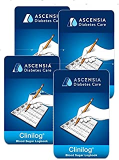 Bayer Ascensia CliniLog Self Testing Record Book, 4 Books