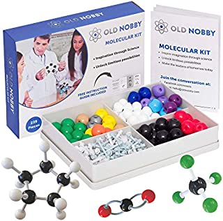 Organic Chemistry Model Kit (239 Pieces) - Molecular Model Student or Teacher Pack with Atoms, Bonds and Instructional Guide