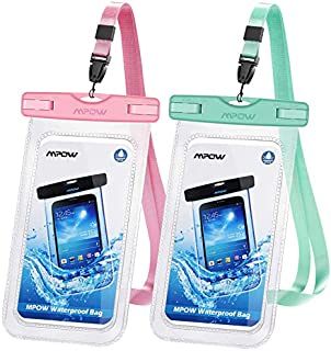 Mpow 097 Universal Waterproof Case, IPX8 Waterproof Phone Pouch Dry Bag Compatible for iPhone 12/12 Pro Max/11/11 Pro/SE/Xs Max/XR/8P/7 Galaxy up to 7