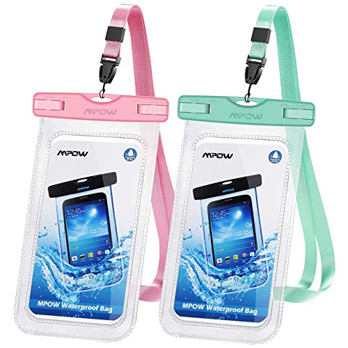 Mpow 097 Universal Waterproof Case, IPX8 Waterproof Phone Pouch Dry Bag Compatible for iPhone 12/12 Pro Max/11/11 Pro/SE/Xs Max/XR/8P/7 Galaxy up to 7