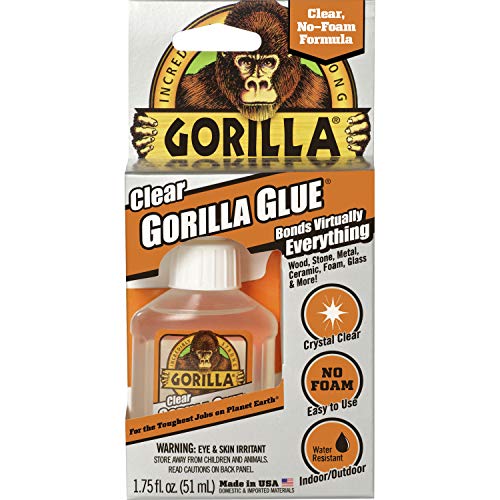 Gorilla Clear Glue, 1.75 ounce Bottle, Clear (Pack of 1) - 4500104