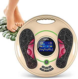 Foot Circulation Stimulator,with 4 Electrode TENS Pads,Improve Circulation,Relieve Tired,Neuropathy Diabetic Cramps Neuromuscular Stimulator