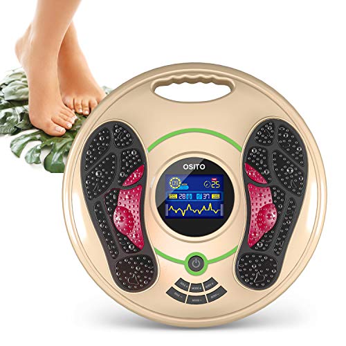 Foot Circulation Stimulator,with 4 Electrode TENS Pads,Improve Circulation,Relieve Tired,Neuropathy Diabetic Cramps Neuromuscular Stimulator