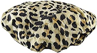 Betty Dain Socialite Collection Terry Lined Shower Cap, Waterproof Nylon Exterior, Reversible Design for Shower or Sleeping Cap, Oversized for All Hair Lengths, Elasticized Hem, Safari Spots