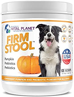 Vital Planet - Firm Stool - Eliminates Dog Diarrhea and Gas - Pumpkin, Probiotics and Prebiotics for Healthy Digestion, Immune Support and Reqularity - 111 Grams 30 Servings