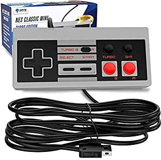 Ortz NES Classic Edition Mini Controller [Turbo Edition] Rapid Buttons for Nintendo Gaming System [Nintendo NES] (Wired)