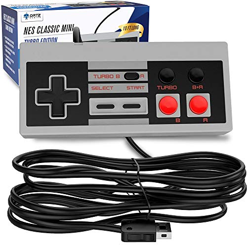 Ortz NES Classic Edition Mini Controller [Turbo Edition] Rapid Buttons for Nintendo Gaming System [Nintendo NES] (Wired)