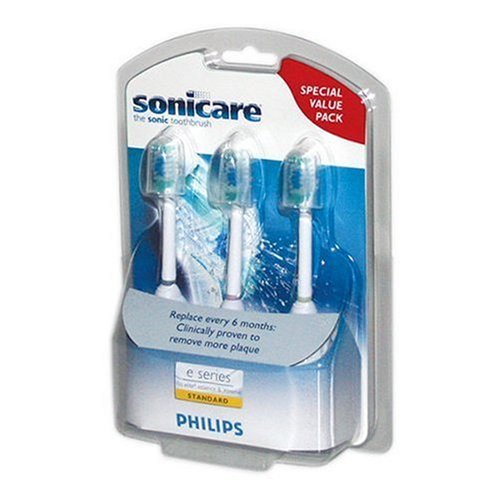 Philips Sonicare Elite (E-Series) Replacement Brush Head 3-Pack (fits Xtreme, Elite, Essence, Advance Model)