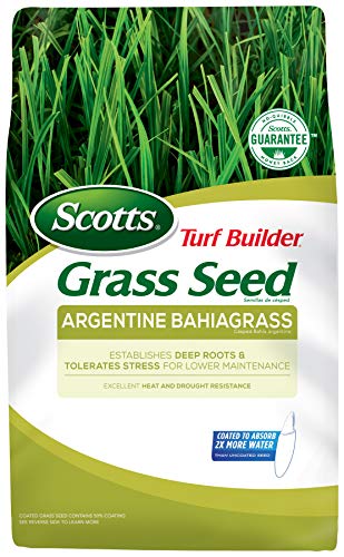 Scotts Turf Builder Grass Seed Argentine Bahiagrass, 10 lb. - Designed for Full Sun and Heat and Drought Resistance - Seeds up to 2,000 sq. ft.