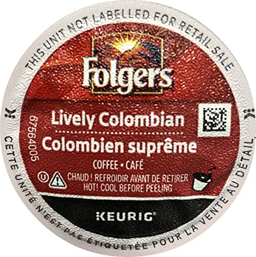 Folgers Single Serve Coffee - Lively Colombian - 80 K-Cups (Single Serve Portion Packs designed for use with Keurig Brewers) - Packaging May Vary