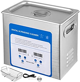 Mophorn 3.2L Professional Ultrasonic Cleaner 320W 304 and 316 Stainless Steel Digital Lab Ultrasonic Cleaner with Heater Timer for Jewelry Watch Glasses Circuit Board Dentures Small Parts