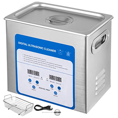 Mophorn 3.2L Professional Ultrasonic Cleaner 320W 304 and 316 Stainless Steel Digital Lab Ultrasonic Cleaner with Heater Timer for Jewelry Watch Glasses Circuit Board Dentures Small Parts